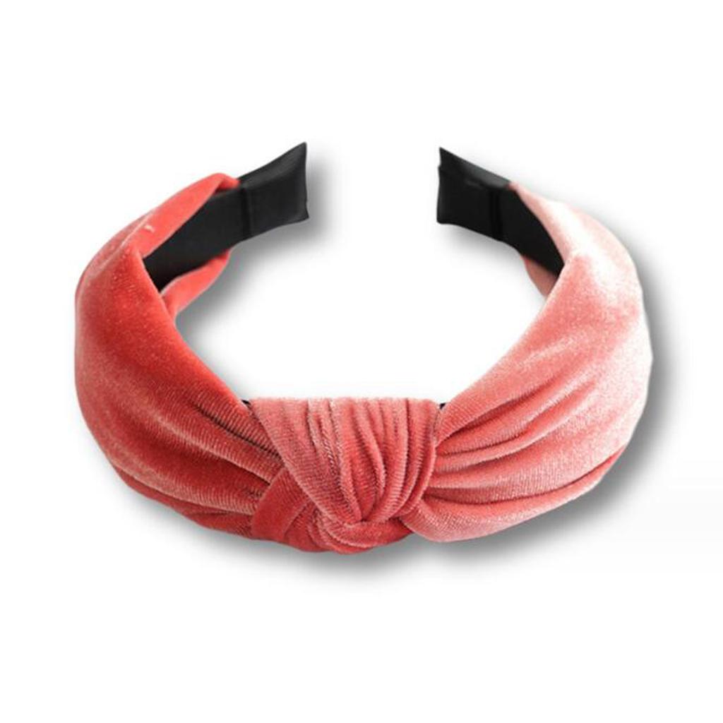 PROLY New Fashion Headband For Women Classic Canary Velvet Center Knot Casual Hairband Winter For Adult Turban Hair Accessories