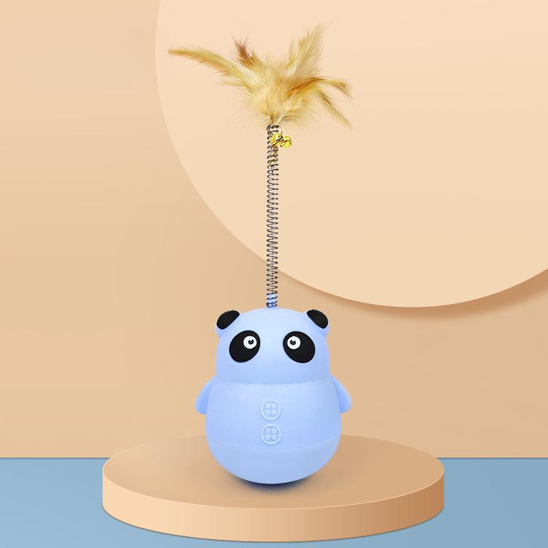 Haustierbedarf Tumbler Futterball Katzenspielzeug Feder Katzenstäbchen Langeweile Linderung Pädagogisches Katzenspielzeug