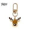 Christmas Party Keychain Cartoon Keychain, Enamel Santa Snowman Elk Snowflake Bag Charm, Holiday Decoration Xmas Theme Pendant for Backpacks Handbags