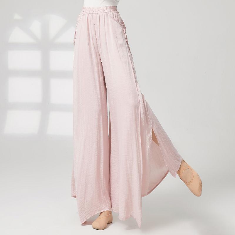 Skirt Pants Loose Wide Leg Contemplation Culottes Classical Flowy Long Dancewear Chinese Traditional Folk National Dancer M