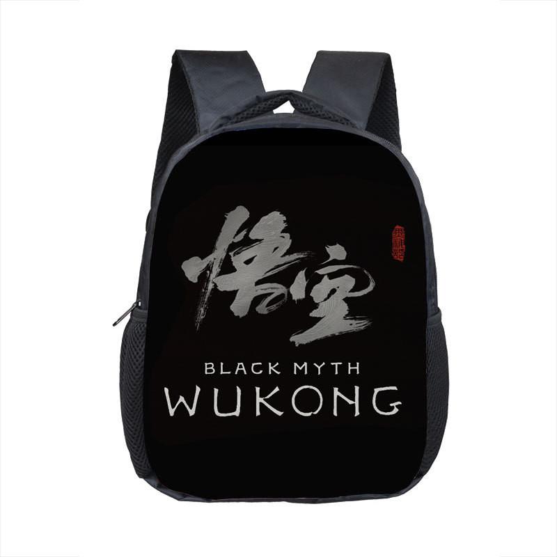 Adorable 2024 Black Myth Wukong Cartoon Backpack For Kids Age 3 To 5 With Breathable Design