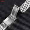 Stainless Steel Watch Band Folding Buckle Strap 12mm 14mm 18mm 20mm Metal Bracelet Silver Gold Universal Watchband for Men Women