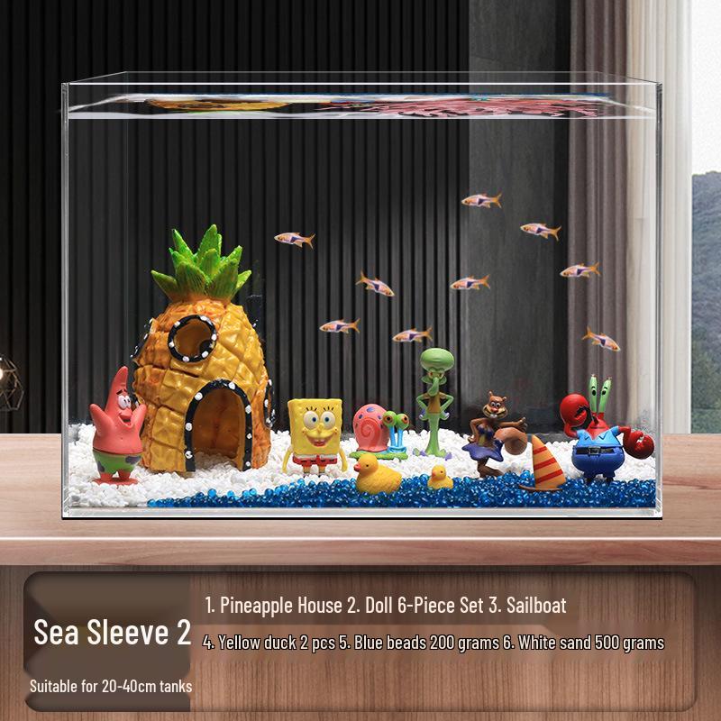 Ananas Huis Aquarium Decoratieset – Thema Figuurtjes en Decoraties van SpongeBob