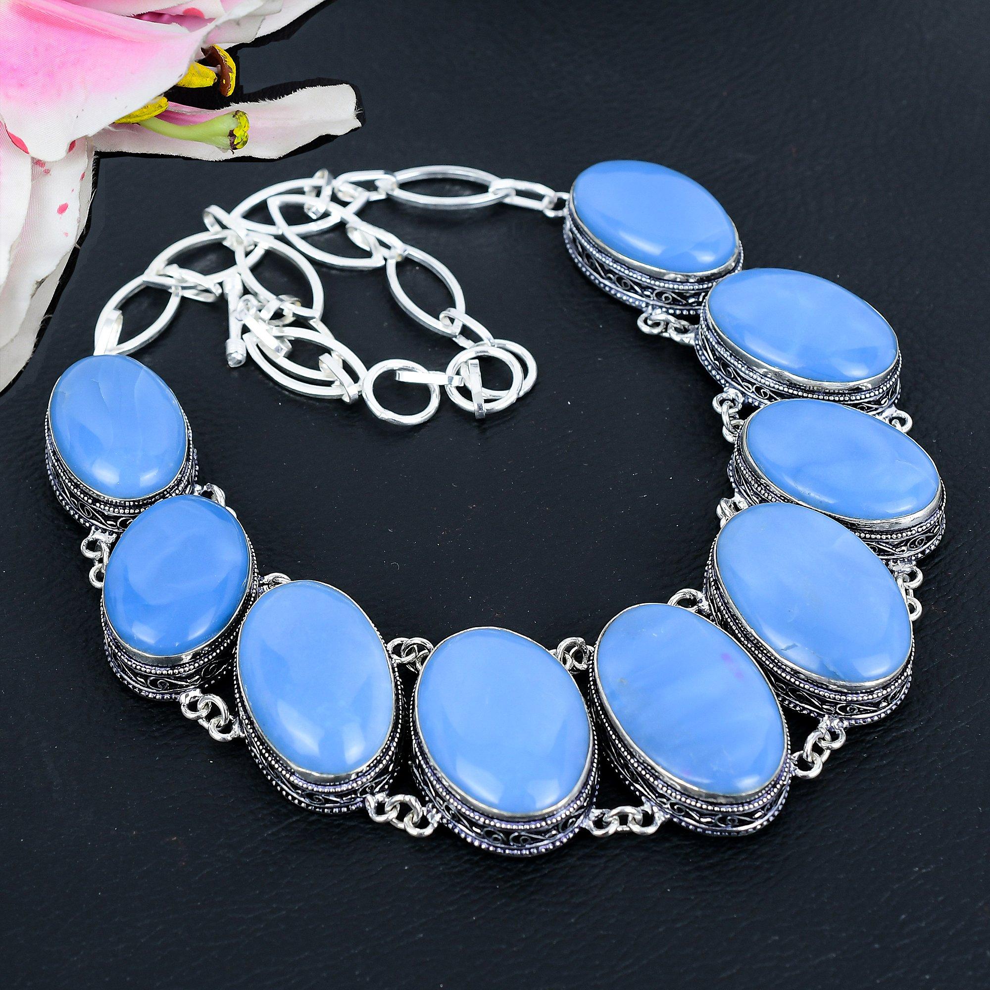 

Owhyee Opal Gemstone Handmade 925 Sterling Silver Jewelry Necklace 18 KG-1640