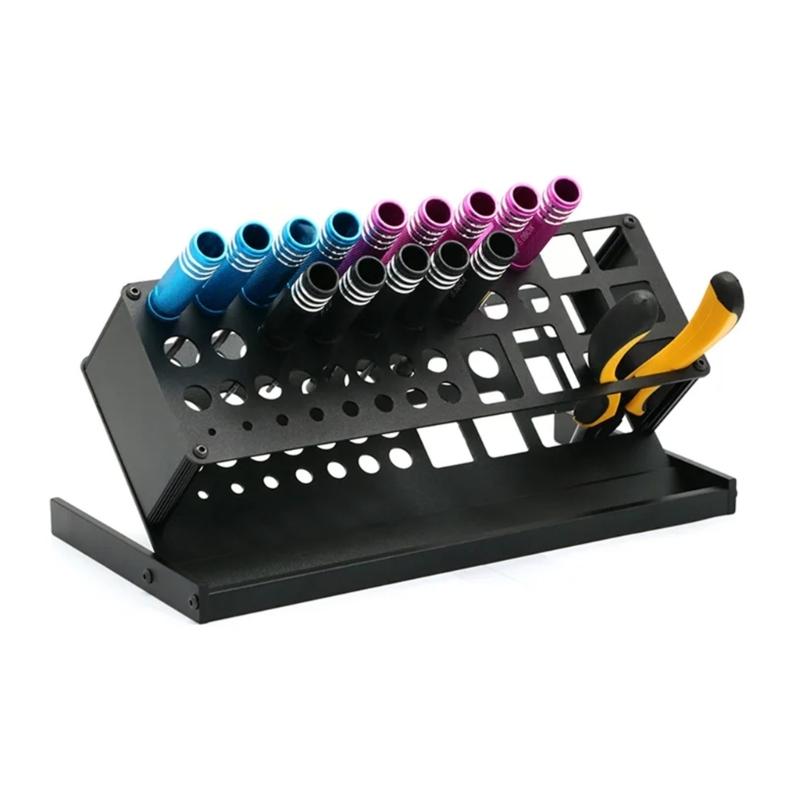 Heavy Duty Metal Desktop Screwdriver Organizers Storage Rack Holder For Tools Accessories Compact Tool Kit Management