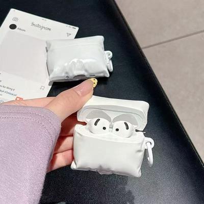 Funda de Auriculares para Reposacabezas Linda para Apple Airpods 1/2 Pro Pro2 3 4 Funda Suave de Silicona con Colgante de Bola de Pelo
