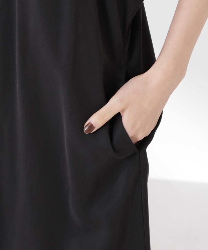 Nano Universe Front and Back Volume Gathered F Women's Two-Way Dress, 011, Sumikuro, 673-5119333