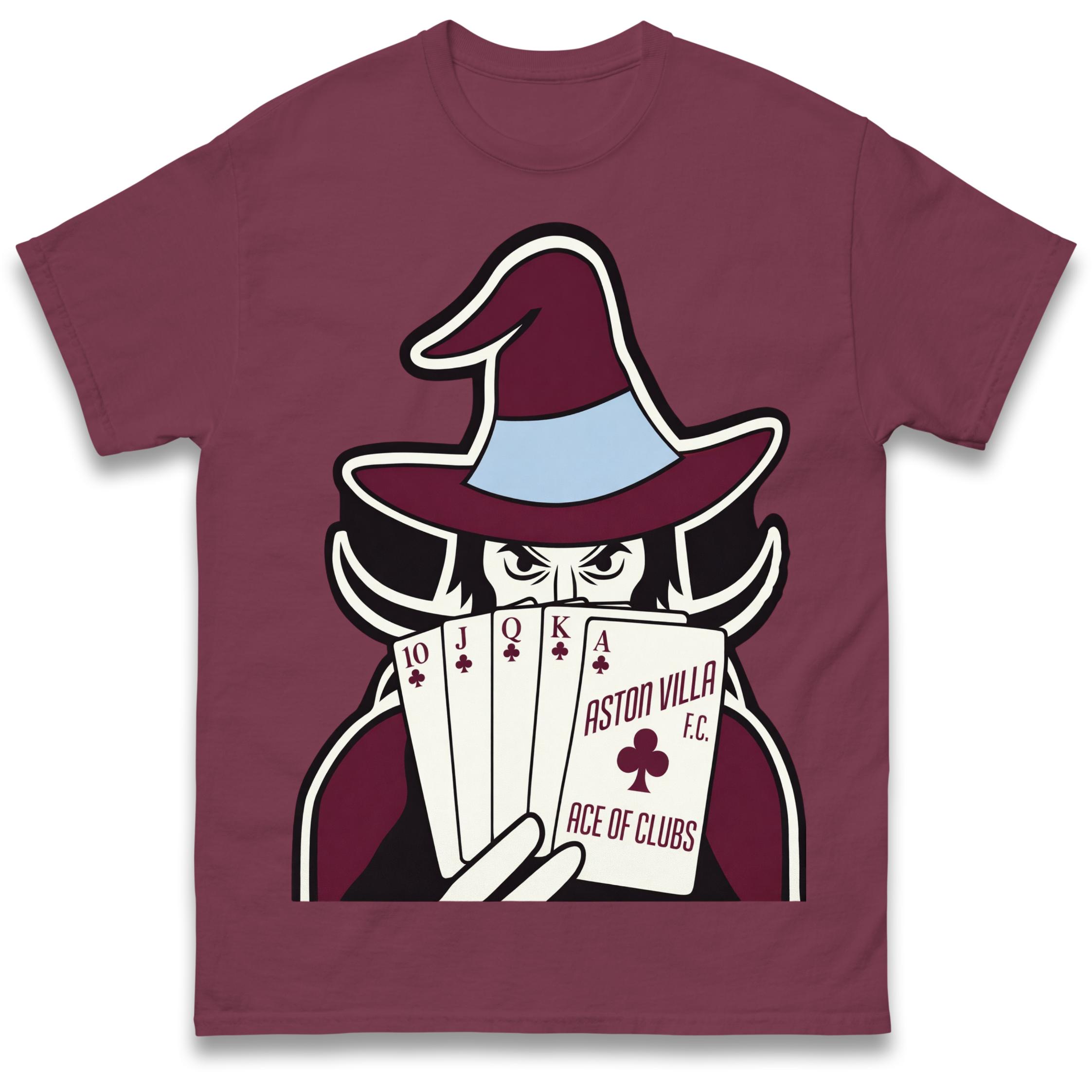 

Aston Villa Ace of Clubs Banner T Shirt Tshirt Mens Womens Unisex Tops Tees 2XL