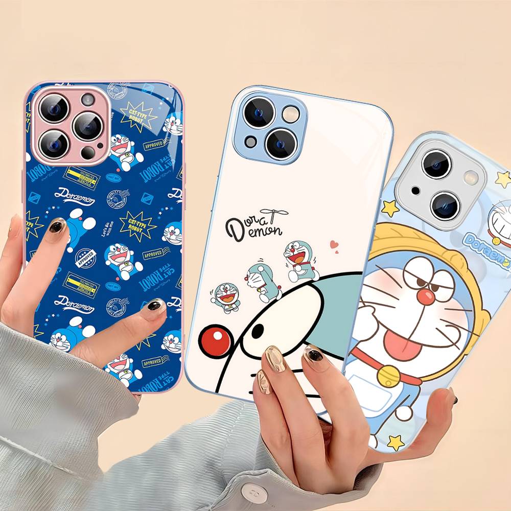 Cute Cartoon-u-Doraemons-t Tempered Glass For Iphone 14 13 12 11 Pro Mini XS MAX 14Plus X XS XR Fundas