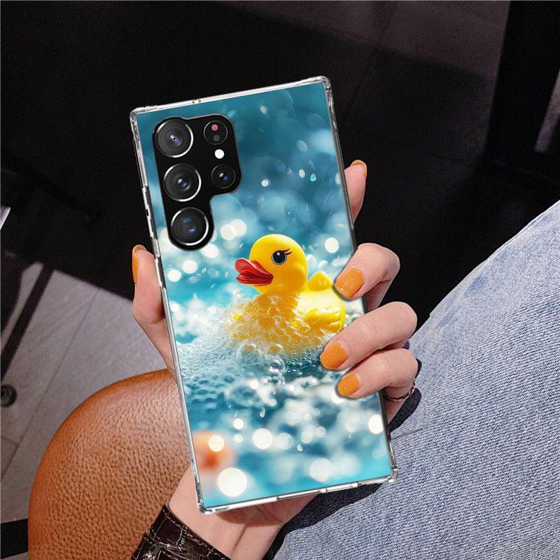 Rubber Ducks Swimming Pool Phone Case For Samsung Galaxy S24 S25 Edge S26 Ultra S23 S22 S21 Plus S20 FE + Personalized Print Cov