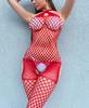 See Through Ladies Mesh Net Tight Hollow Out Body Stocking Mature Sexy Busty Transparent Lingerie