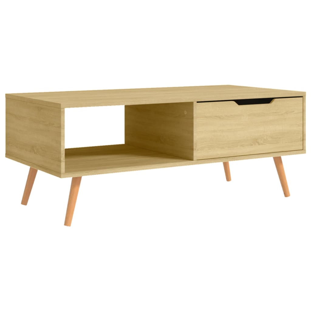 Vidaxl Stolik Kawowy, Dąb Sonoma 100X49,5X43Cm Materiał Drewnopochodny