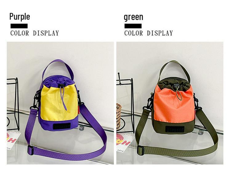 Multifunctional Drawstring Shoulder Bag for Mobile, Bottle & Sports - Large Capacity Crossbody Bag for Outdoor Cycling & Travel