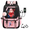 Large Capacity Schoolbag with Shoulder Strap; Student Three-piece Pencil Case Set