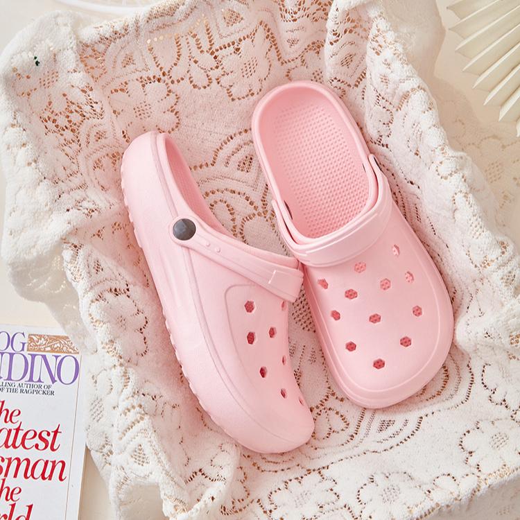 

Мужские и женские сабо с поддержкой свода стопы, садовая обувь, тапочки без застежек для дома и улицы, пляжные тапочки, летние мюли унисекс, легкие сандалии, быстросохнущие водонепроницаемые тапочки 36-37 fits (35-36) розовый