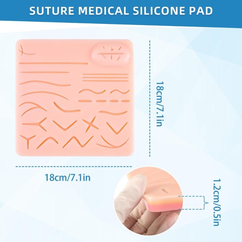 Three Layered Surgical Suture Practice Simulation Skin Model With 26 Wound For Educators Student Clinical Education Tool