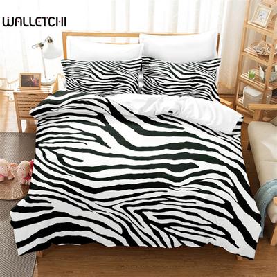 Kreatives Zebra Bettwäscheset Bettbezugset 3D Bettwäsche Digitaldruck Bettwäsche Queen Size Bettwäscheset Modedesign