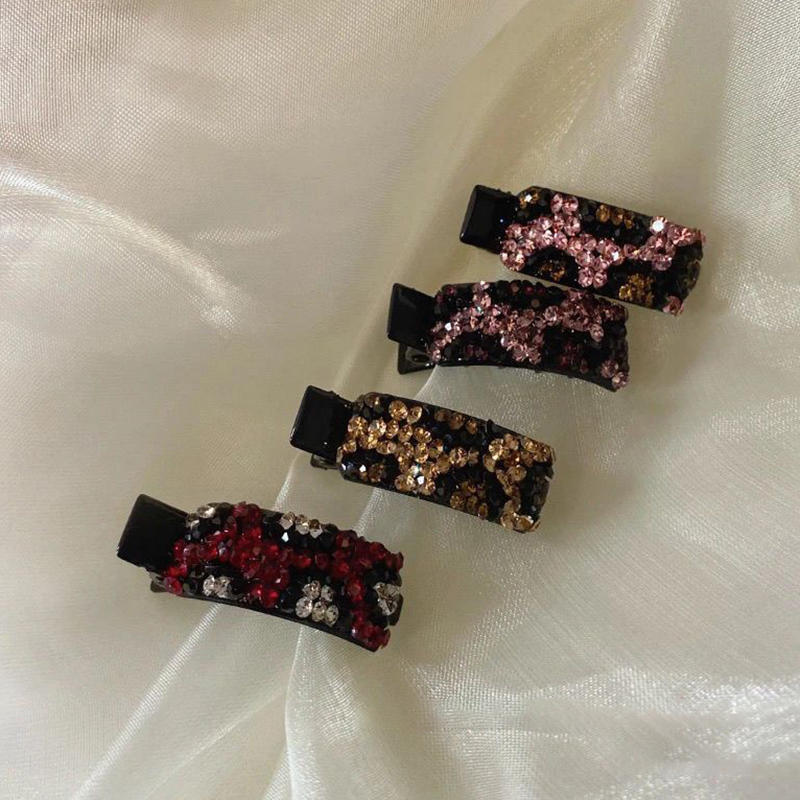 Rhinestone Hair Clips 4Pcs Set Crystal Bangs Claw Clips For Women Ponytail Barrettes Hairpins Fashion Exquisite Hair Accessories Gift For Girls