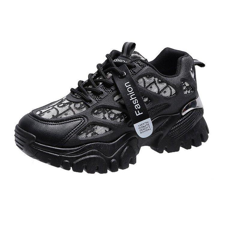 Foreign trade mixed batch sports shoes women 2025 summer and autumn new rubber PU trendy cool lace-up casual dad shoes South East Asia