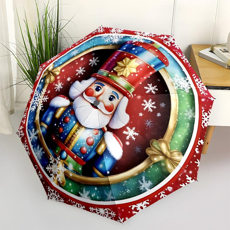 

1pc Nutcracker Christmas Automatic Folding Umbrella - 8-Rib Automatic Open/Close, Large Canopy, Portable for Office, Living Room, Bedroom yy251217139