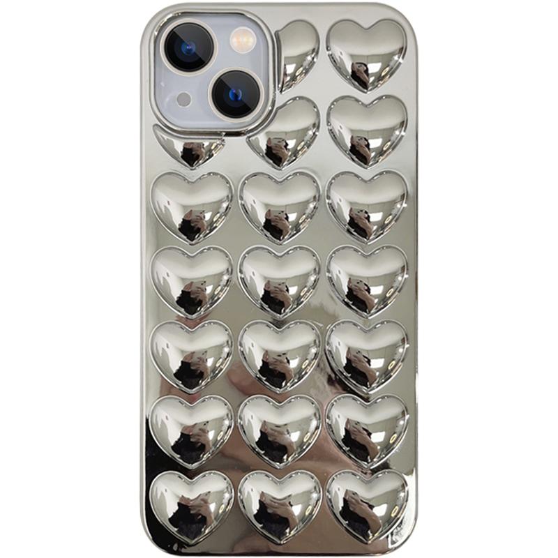 Cute 3D Love Heart Case For iPhone 17 Air 14 13 12 11 15 Pro Max 16 Plus Cartoon Candy Color Back Cover For 12 13 Mini Cases