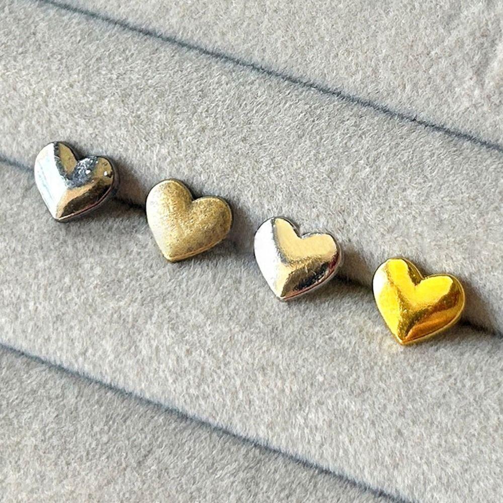 40pcs New 8mm Doll Heart Buttons DIY Handmade Ultra-small Doll Buckles Mini Doll Shoes Buckles 1/6 Doll Clothes Accessories