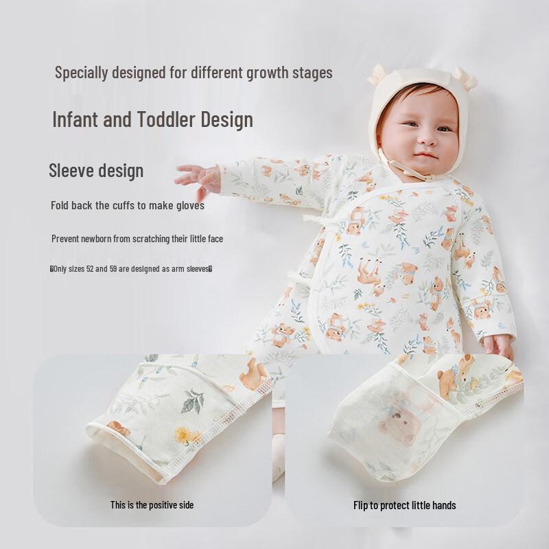Labi Baby Pure Cotton Newborn Romper 2-Piece Set