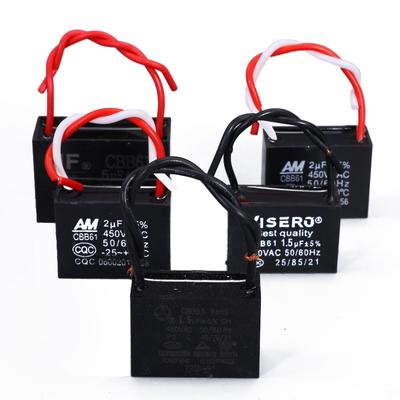 Cbb61 450V 1Uf -25Uf Terminal Tavan Ac Fan Başlangıç ​​Kondansatörü