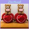 Teddy Bear Love Heart Plush Toy With Envelope For Valentines Day Gift For Couples