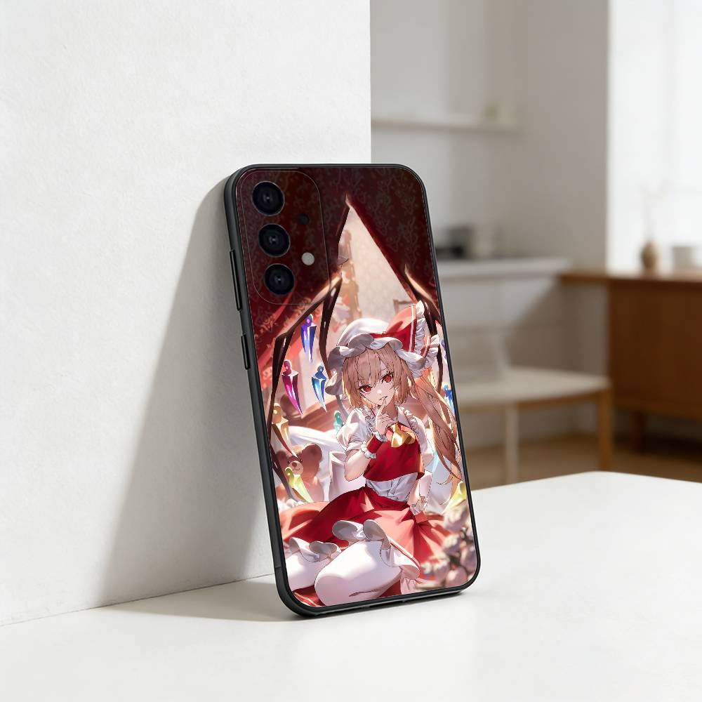 T-TouHou Project Flandre Phone Case For Samsung S25,24,23,22,30,21,10,9,Ultra,Plus,Lite Soft Black Case