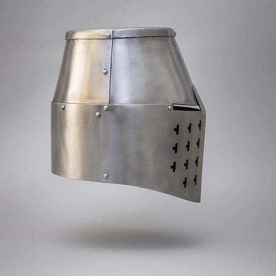 Handmade Medieval 14th Century Great Helmet Perfect for Renaissance Fair, Cosplay, LARP, Halloween Costume Authentic Steel Armor Replica