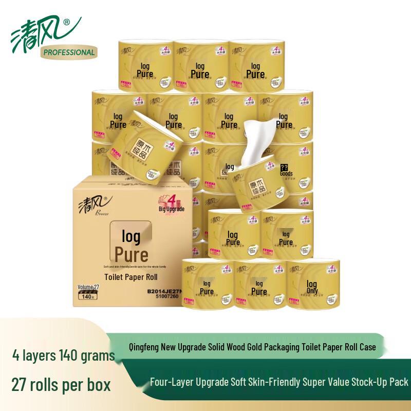 Qingfeng 4-Ply Unscented Toilet Paper