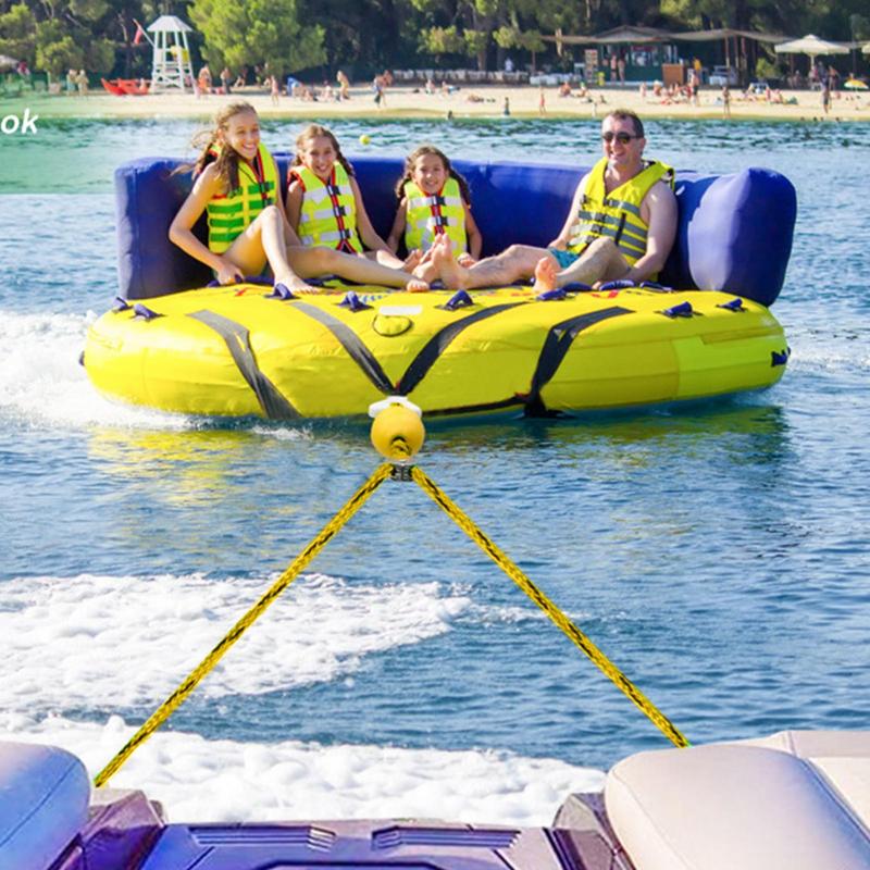Water Ski Tow Harness Boat Control Tow Rope Tubing Harness High Strength Water Sport Towable Connector Pulling Towing Tube For
