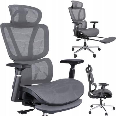 NEOVA Gray Armchair with Footstool