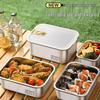 304 Stainless Steel Rectangular Food Storage Container with Lid