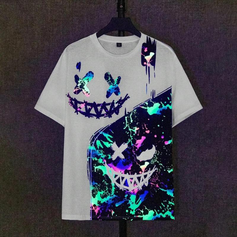 T-shirt Street Fashion da Uomo Manica Corta Stampa Hip Hop Maglietta Uomo Bello Maglione Uomo Abbigliamento Oversize 2024