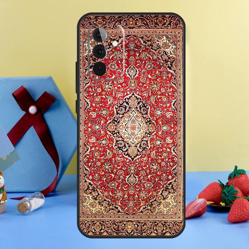 Persian Carpet Floral Pattern Case For Samsung Galaxy A13 A23 A33 A53 A73 A14 A24 A34 A54 A72 A52 A32 A12 A51 A71 A15 A25