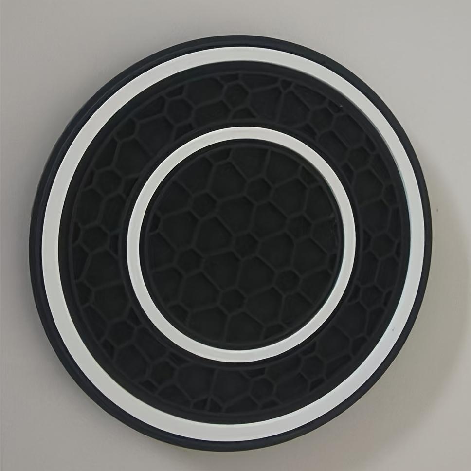 Premium Silicone Car Cup Holder Coasters - Anti-Slip, Dustproof, Easy Clean - Universal Fit for Most Vehicles, Red & Black Rubber Material