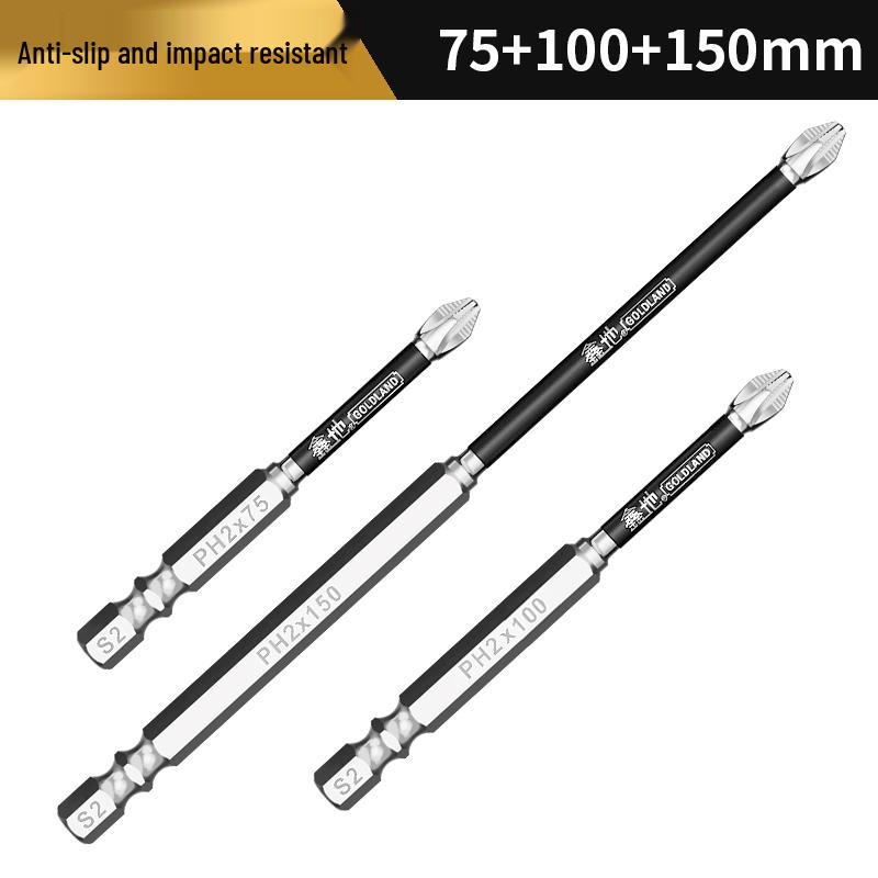 Magnetic Anti-Slip Phillips Head Electric Screwdriver Set - High Hardness, Extended Hex Socket Bits