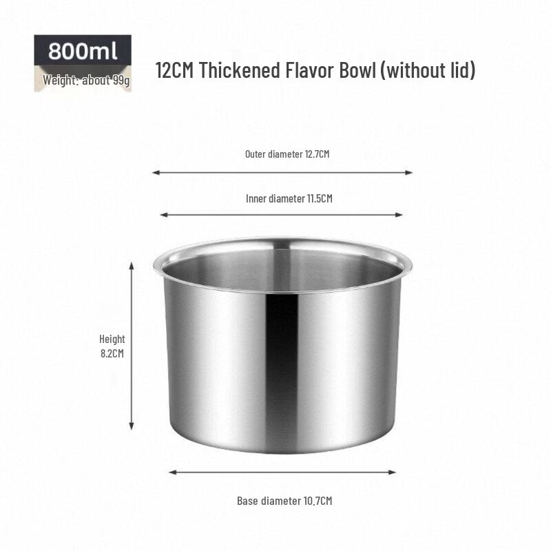 Zisiz 316 Stainless Steel Oil Pot with Lid