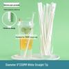 Eco-friendly Biodegradable Large Boba Tea Straw, Pointed Tip, Individually Wrapped Kraft Paper.