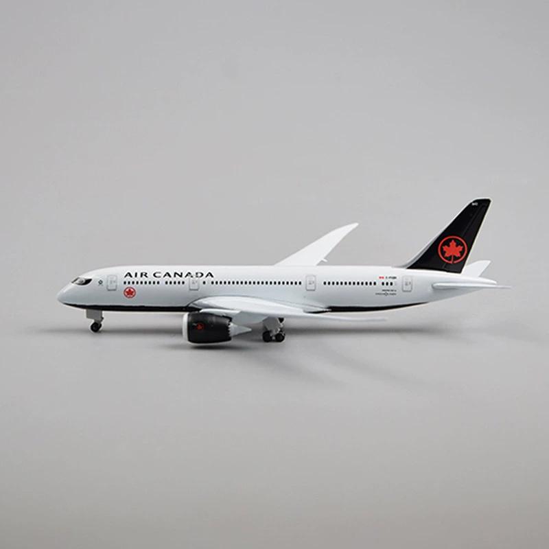 20cm Metal Scale Aircraft Air Canada Airlines B787 Airways Plane Model Toy Diecast Airplanes Building Kit W Wheels Collection