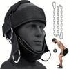 Heavy-Duty Neck Harness - Neck Exerciser with 30" Chains, 280 Lbs Weight Capacity, Adjustable Head Strap with Nylon Tether & Carabiners