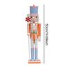 Wooden Nutcracker Ornament Decorative Collectible Craft Christmas Decoration Tabletop Decoration Nutcracker Figurine for Home