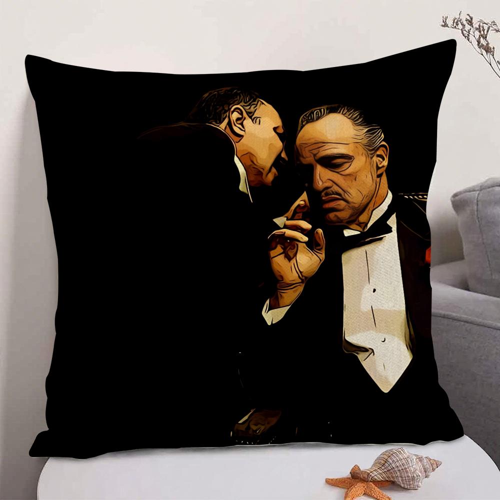 

Classic Movie GGodfather Cushion Cover Natural Linen Organic Fabric DoubleSided Printing Sofa Home Decor Gift Pillow Case 30X30cm