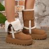 Thick-soled foldable snow boots 2025 new autumn and winter piled thick-soled warm short women's boots Northeast cotton boots