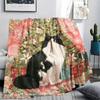 Beautiful Calico Cat,pattern Flannel Blanket, High Quality Comfortable for All Seasons, Home Decor, Warmth and Comfort, Perfect for Gifts.