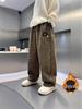 Boys' Spring/Autumn 2025 Velvet Sports Pants: Trendy, Loose Street-Style for Kids