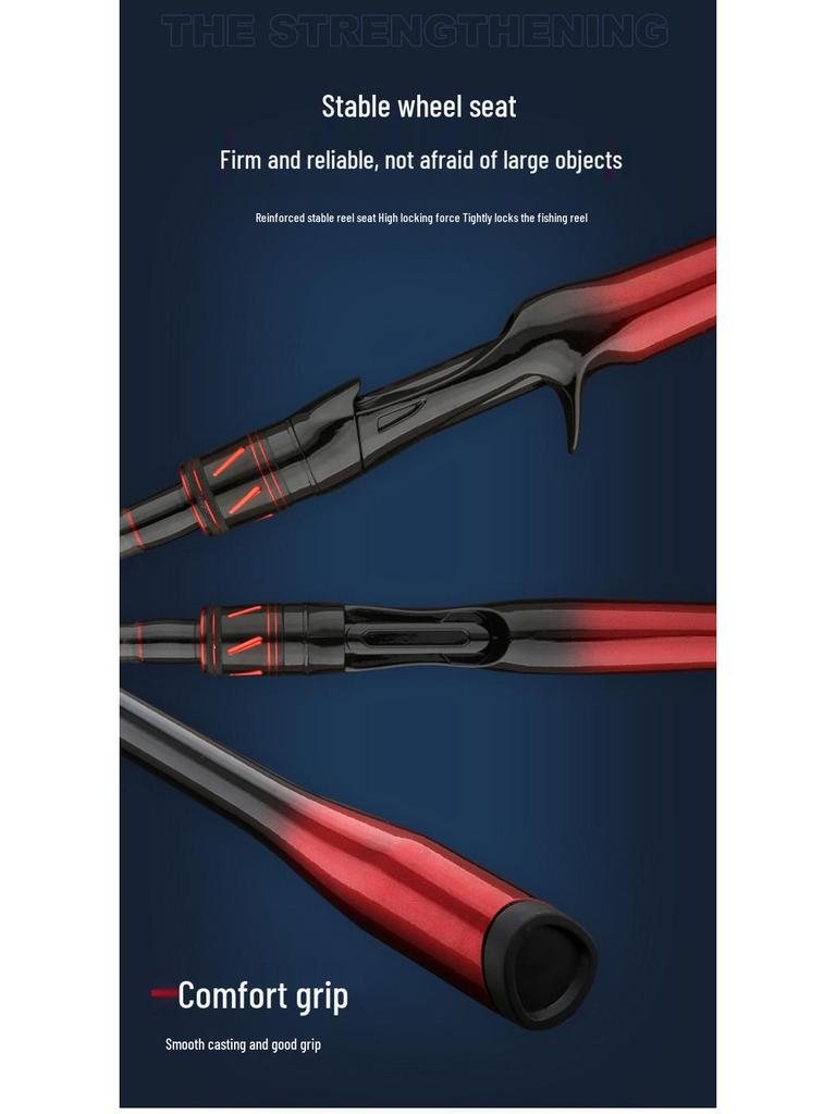 XH Lightweight Thunder Strong Heavy Black Bass Single Long-Cast Fishing Rod Set