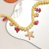 Beaded Necklace With Shell Beads And Geometric Pendant For Women